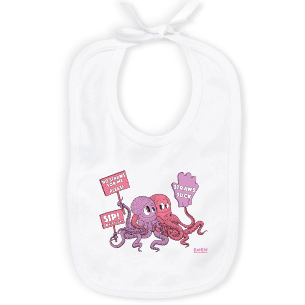 Best Eco-friendly Sustainable sip don't Suck Baby Text Printed Kat Bibs