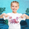 Kat Kid Adventure Eco-friendly Sip Dont Suck kat kid Tee white color with Girl