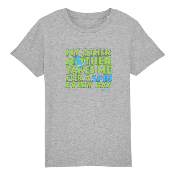 Kat Kid Adventure Eco-friendly Take me for a Spin Kid Tee Grey Color