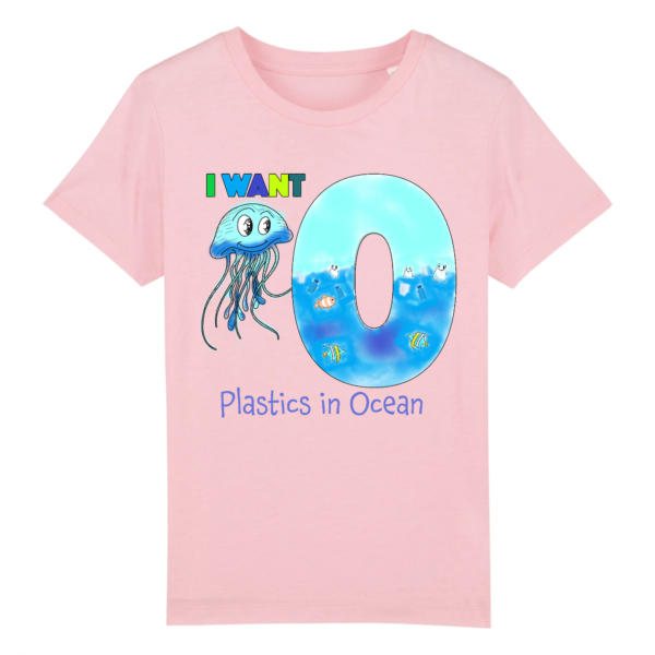 Kat Kid Adventure Eco-friendly I Want Plastics in Ocean Pink Color