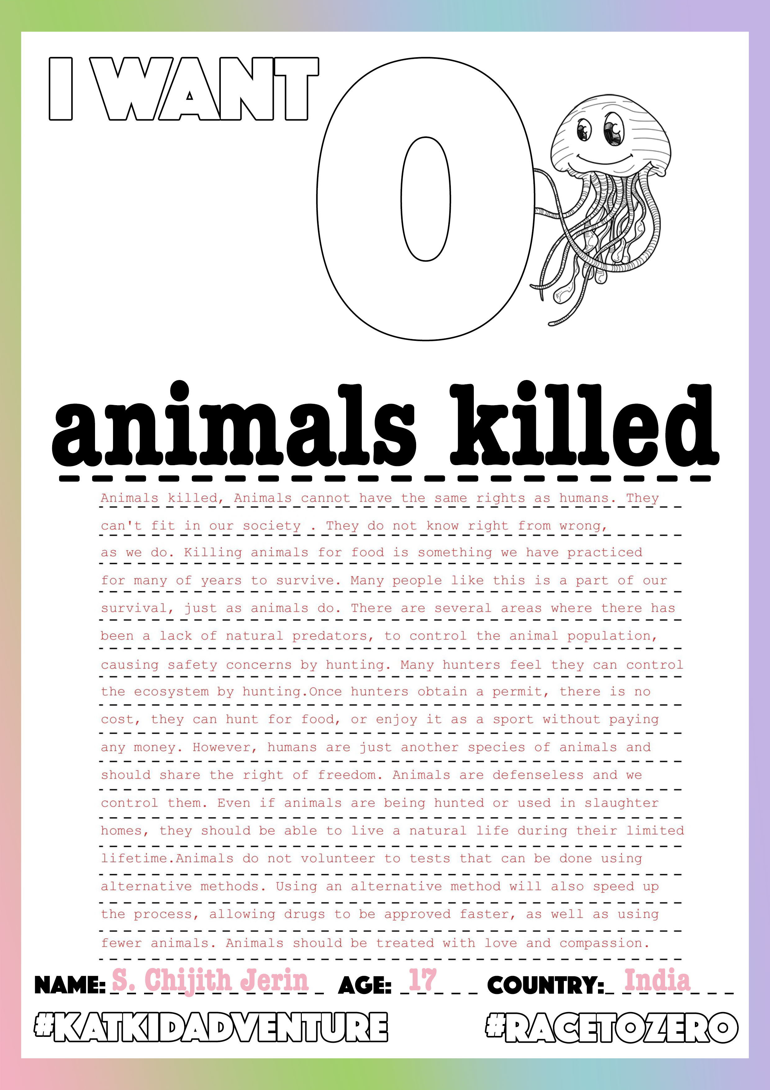 Animals Killed - Race to zero